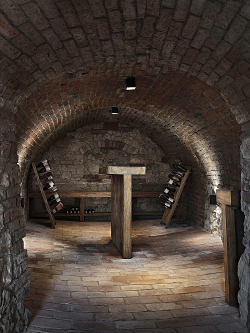 Interiér soukromého sklepa